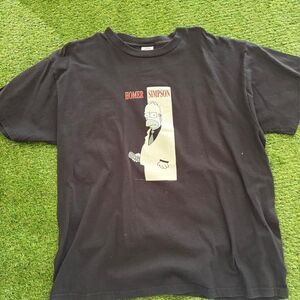 Unbranded Men's Black and Navy T-shirt